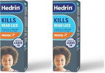 Hedrin Treat & Go Leave-in Mousse, Fast, No Fuss Lice & Nit Treatment, Kills Head Lice & Eggs, Clinically Tested, Suitable for Adults & Children, 1 x 100ml (4 x 25ml Treatments) (Pack of 2)