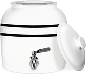 GEO Stripe Crock with Lid and Valve Included (Black Stripe)