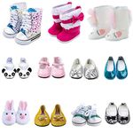 YQWMHL 9 Pairs Doll Shoes Fits 18-Inch American Doll Accessories 100% Get 3 Pairs Doll Boots