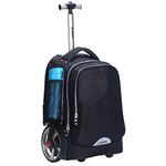 UNIKER Rolling Laptop Bag for 14 Inch Laptop, Roller Bookbag for Teens,Wheeled Bookbag High School,Galaxy Schoolbag with Wheels, Fingerprint