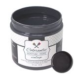 Colorantic | NIGHT Chalk Paint Based for Furniture DIY - Multi-Surface All-in-One Craft Paint| DARK BLACK Home Decor Painting (8 oz, Night)