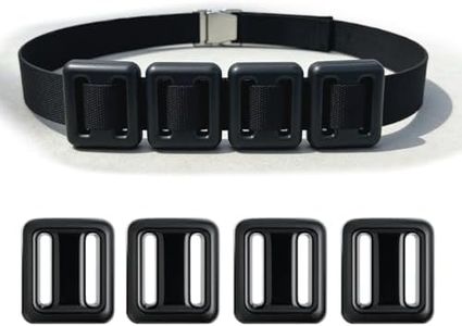 Hyonihao 4 Pcs Scuba Weight Belt Set,1.1 lb Diving Weight Belt Coated Dive Weights with Nylon Belt,Black Lead Blocks Dive Belt for Free Diving and Spearfishing