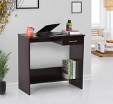 DeckUp Siena Engineered Wood Study Table and Office Desk (Dark Wenge, Matte Finish)