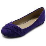 Ollio Women's Ballet Shoe Cute Casual Comfort Flat purple Size: 4 UK