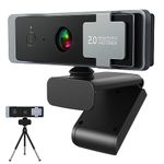 Paobas 1080P Webcam - Privacy Cover and Tripod, Dual Noise-Cancelling Microphones, Autofocus - 90° View USB Webcam for Calls, Conferences, Zoom, Skype - Plug & Play for Laptop and Desktop (C920)