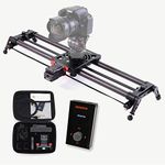 KONOVA Motorized Slider P1 Series Carbon Slider Dolly with S2 for Parallax Panorama Shot and Supports Camera, Gopro, Mobile Phone, DSLR, Mirrorless with Bag (60cm (23.6 inch))