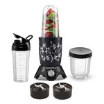 Cookwell Bullet Mixer Grinder (3 Jar, 2 Blade, Black) - Copper, 600 Watts - 2 Year Warranty