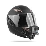 Motorcycle Helmet Chin Mount Bracket Adjustable Ride Motorcycle Helmet Curved Adhesive Side Mount for Go Pro Hero 5 6 4 3+ Sjcam Xiaomi Yi 4K Action Camera and 3.5-6 Inch Cell Phone Accessories
