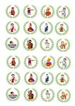 24 edible PRE CUT framed ancient Roman Empire kids childrens party decorations Wafer Paper Cupcake Topper Cake, 4.2cm