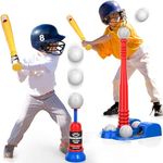 T Ball Set Toys for Toddlers, Kids Tee Ball Set with Pitching Machine Outdoor Toys for Boys Ages 3-5 4-8, Outdoor Toys for 3 4 5 6 Year Old Boys, Ideas 3 4 5 Year Old Boys Toys Birthday Gifts