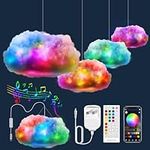 ViLSOM LED Cloud Light,RGB Cloud Lights with IC Remote Control and APP Control Cool Lights Sync Music Color Changing Led Lights for Bedroom Ceiling Adults and Kids Modern Home Decorations