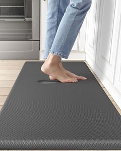 DEXI Anti Fatigue Kitchen Mat, 3/4 Inch Thick, Stain Resistant, Padded Cushioned Floor Comfort Mat for Home, Garage and Office Standing Desk, 70"x20", Grey