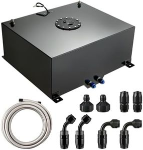 EVIL ENERGY 20 Gallon Fuel Cell Tank Aluminum with Level Sender 6AN 12FT CPE Fuel Line Kit Black