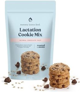 Mommy Knows Best Lactation Cookies Mix - Oatmeal Breastfeeding Cookie Supplement Support for Breast Milk Supply Increase with Flax Seed and Brewers Yeast (Chocolate Chip) 15oz