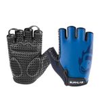 Burnlab Gym Gloves Pro (Blue and Black, Small)