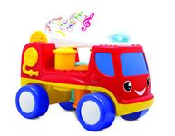 Funskool Giggles - Peg Basher Fire Engine, Hammer learning toy for kids, Light & Sound, 12 months & above, Infant and Preschool Toys