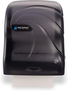 San Jamar Oceans Touchless Paper Towel Dispenser Pull Towel Dispenser, Simplicity Essence Dispenser for Bathroom, Kitchens, and Restaurants, Plastic, Black Pearl