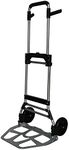 PAVO 8001040 Premium Foldable Transport Trolley/Handtruck max Loading: 120 kg-TÜV/GS certificated, Metal/Black