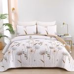 Dinjoy King Size Quilt Set Floral,3