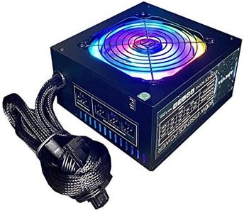 Apevia ATX-ES700-RGB Essence 700W ATX Semi-Modular Gaming Power Supply with Auto-Thermally Controlled 120mm RGB Fan, 115/230V Switch, All Protections