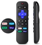 Replacement Remote for All Roku TV TCL TV, Compatible with TCL/Hisense/Onn/Sharp/Element/Philips/Insignia/Jvc/RCA Smart Roku TVs(Not for Stick and Box)