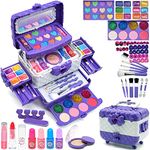 Kids Makeup Sets Girls Toys - unicorn gifts for girls Washable Make Up Starter Kit, Childrens Princess Pretend Play Games kids Toys Presents, Little Girl Birthday Gifts Set For Age 4-12 Year Old