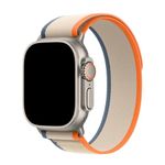 DailyObjects Orange-Beige Pull Tab Nylon Weave Watchband Compatible with Apple Watch (42/44/45/49mm) For Ultra 2/Ultra, Series 9 8 7 6 5 4 3 SE SE2 (Watch not Included)