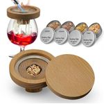 Cocktail Smoker Kit with Wood Chips 4 Pack 8 Oz Include Hickory,Cherry,Oak and Chip-A-pplewood,Old Fashioned Smoker Infuser Kit for Whiskey, Meat, Cheese,BBQ,Drink Smoker,Gifts for Men