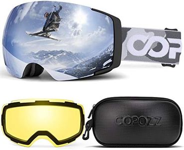 Polarized Ski Goggles Set, COPOZZ M1 Magnetic Snowboard OTG UV400 Skiing Goggles