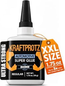 Automotive Super Glue Liquid 1.75 oz - Car Interior Instant Adhesive | versatile, repairs fine cracks, clear, waterproof, heat resistant, anti-clog cap, fiberglass, interior, plastic, metal rubber