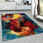 renoazul® Multi Colour Area Rugs for Living Room, Hallway, Bedroom and Office, 120 x 170 cm, Splash, Soft Thick Pile Fluffy Thick Plush Modern Luxury Rug