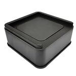 iPrimio Oversized Bed Risers - Square, 3 Inch Lift, Heavy Duty, 4 Pack, Up to 6000lbs - Bed Raising Blocks, Furniture Risers - Safe, Sturdy Bed Lifts for College Dorm Rooms, Couches, Tables, Desks