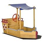 Outsunny Pirate Ship Sandbox with C