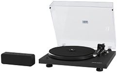 Crosley C-Series Bundle Belt-Drive Bluetooth Turntable Record Player with S-300 Speaker, Black