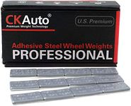 CK Auto 1/2oz, 0.5oz, Ultra Slim Low Profile, Grey Adhesive Stick on Wheel Weights, 60 oz/Box, US Quality (120pcs)