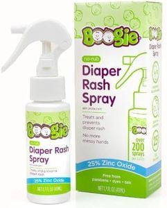 Diaper Rash Cream Spray by Boogie Bottoms, Travel Friendly No-Rub Touch Free Application for Sensitive Skin, from the maker of Boogie Wipes, Over 200 Sprays per Bottle, 1.7 oz