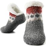 Cirorld Slipper Socks Women Fluffy Socks Winter Thick Fleece Lined Warm Cosy Sherpa Thermal Socks Fuzzy Bed Socks with Grippers for Ladies Non Slip One Size 4-9