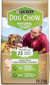 Dog Chow Dry Dog Food, Natural Farm-Raised Chicken - 19.3 kg Bag