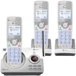 AT&T Connect to Cell DL72310 Cordless Telephone, Base and 2 Additional Handsets, White/Silver