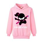 Forlcool Ninja Kidz Merch Girls and Boys Printed Sweatshirt Hoodie Kids Casual Jumper Top (Pink,5-6 Years,5 Years,6 Years)