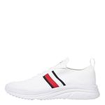 Tommy Hilfiger Men's Modern Runner Knit Stripes ESS FM0FM04798 Sneaker, White (White), 8 UK