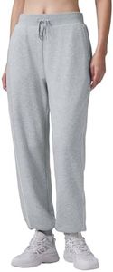 baleaf Women's Yoga Casual Loose-Fit Tapered Pants Heather Light Gray L