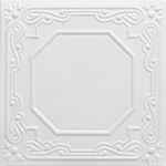 A La Maison Ceilings R32c Topkapi Palace Foam Glue-up Ceiling Tile (256 sq. ft./Case), Pack of 96, Plain White