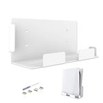 NexiGo PS5 Wall Mount - Newest Wall Mount Bracket for Playstation 5 (Disc and Digital), Stable Metal Wall Hanging Stand for PS5 Console Wall Mounting Stand/Holder/Rack (White)