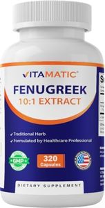 Vitamatic Fenugreek (Methi) 300 mg Per Serving (2 Capsules)– Trigonella foenum-graecum Seed Extract – Herbal Supplement – Vegetarian, Non-GMO – 320 Capsules
