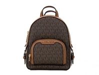 Michael Kors Jaycee XS Mini Convertible Backpack MK Signature Crossbody, Brown, Mini, Convertible Backpack