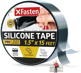 XFasten Self-fusing Silicone Tape Pro, Black, 1.5-Inch x 15-Feet, 30mils Weatherproof Silicone Rubber Sealing Tape for Outdoor Coax, Electrical Cable, Radiator Hose, Pipe Leaks and Emergency Repairs