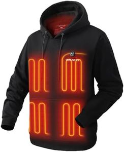 Venustas Unisex Pullover Heated Hoodie with Battery Included, Heated Sweatshirt for Men and Women Black