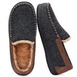 RockDove Men's Hearthfire Memory Foam Moc Slipper, Size 10 UK Men, Black
