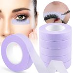 EBANKU 6Pcs Purple Eyelash Extension Tape for Eyelash Extension Supplies Lash Extension Under Eye Tape Breathable Fabric Eyelash Tape Micropore Adhesive Tape